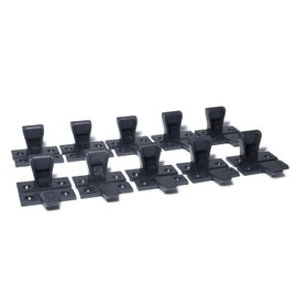 keku Clips 10pcs Plastic Quick Fitting Furniture Panel Joint Bracket Fast Installation Push-On Clips Corner Buckle for Cabinet Wardrobe Mounting Roman Column Connection Black