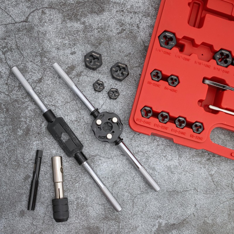 NEIKO Tap and Die Set, 76 Piece, Metric and Standard,