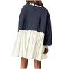 Pleated Oversized Sweatshirt Dress Women Pullover Long Sleeve Crewneck Tops