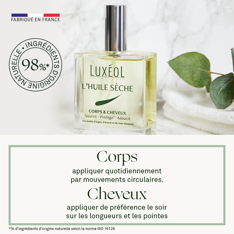 Luxéol Dry Oil for Body and Hair - Nourishes, Protects,