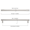Asidrama 10 Pack 9 Inch(228mm) Brushed Satin Nickel Cabinet Pulls