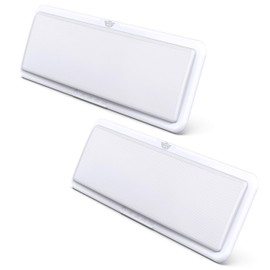 Leisure LED RV LED Ceiling Light Fixture 20" x 6.5" -1450 Lumen with Touch Dimmer Switch Interior Lighting for Car/RV/Trailer/Camper/Boat DC 12V Natural White 4000-4500K (2-PACK)