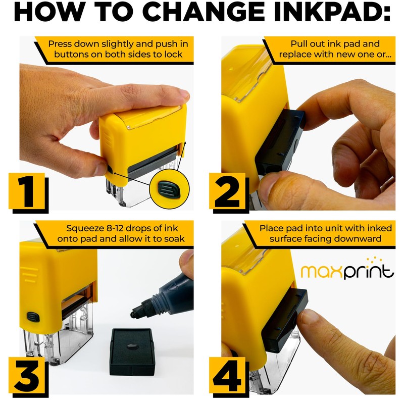 Surrendered Self Inking Rectangle Stamp + Replacement Ink Pad -