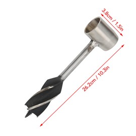 Llave de Barrena Manual, Taladro Manual Aleación de Acero Madera Supervivencia Colonos Herramienta Brocas para Ojos Broca de Madera Multifuncional para Acampar Bushcrafting y