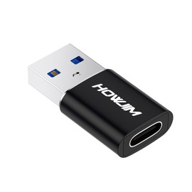 USB Type-C Adapter, HOWJIM QC3.0 Fast Charging, 5Gbps High Speed Data Transfer, OTG Compatible, Type C (Female) to USB 3.0 Male Converter, USB C Converter, Type C Converter, M-acBook, i-Pad,