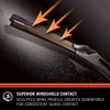 K&N EDGE Wiper Blades: All Weather Performance, Superior Windshield Contact,