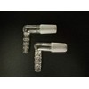 2pack Glass Elbow Adapter 14mm Male Frosted Glass (Size 1)