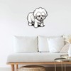 Extra Large 460mm 'Pixel Art Bichon Frise Dog' Permanent Sticker