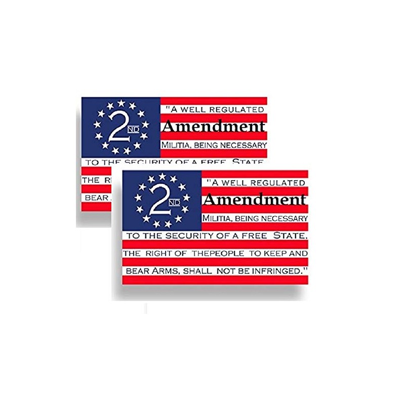 Aufkleber mit amerikanischer Flagge, 100 % PVC, 2 Stück