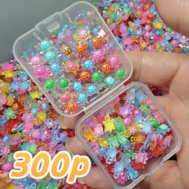 Turtly Glow-in-the-Dark Lucky Turtle Mini Nail Parts (300 Pieces)
