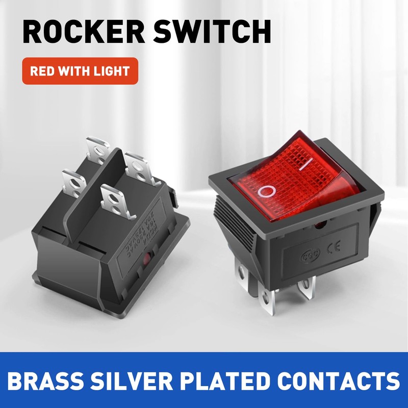 Set of 4 Toggle Switches 230 V, Rocker Switch 230