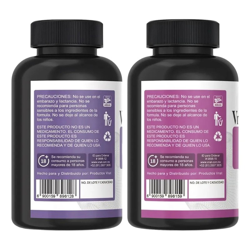 Citrato De Magnesio Y Potasio Vnat 1000mg 120Cp Bienestar Muscular