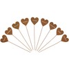 B2S BACK2SEASON Set of 9 Heart Herb Stakes, Metal Plant