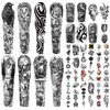 46 Sheets Full Arm Temporary Tattoos Waterproof For Men(L22.8“xW7”), Fake