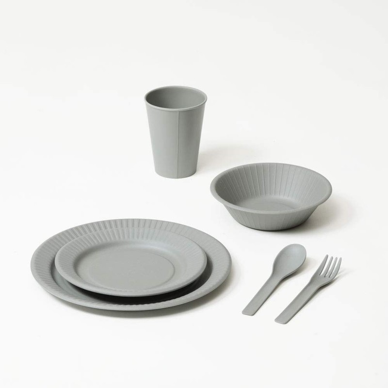 ideaco Cutlery 2 Spoons, 2 Forks, 4 Pieces, Ash Gray