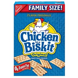 Chicken in a Biskit Original Baked Snack Crackers, Family Size, 12 oz SET of 10