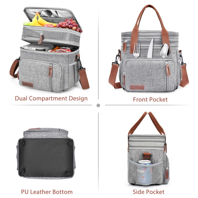 BAGNN Lunch Box & Lunch Bag for Women Men, Large