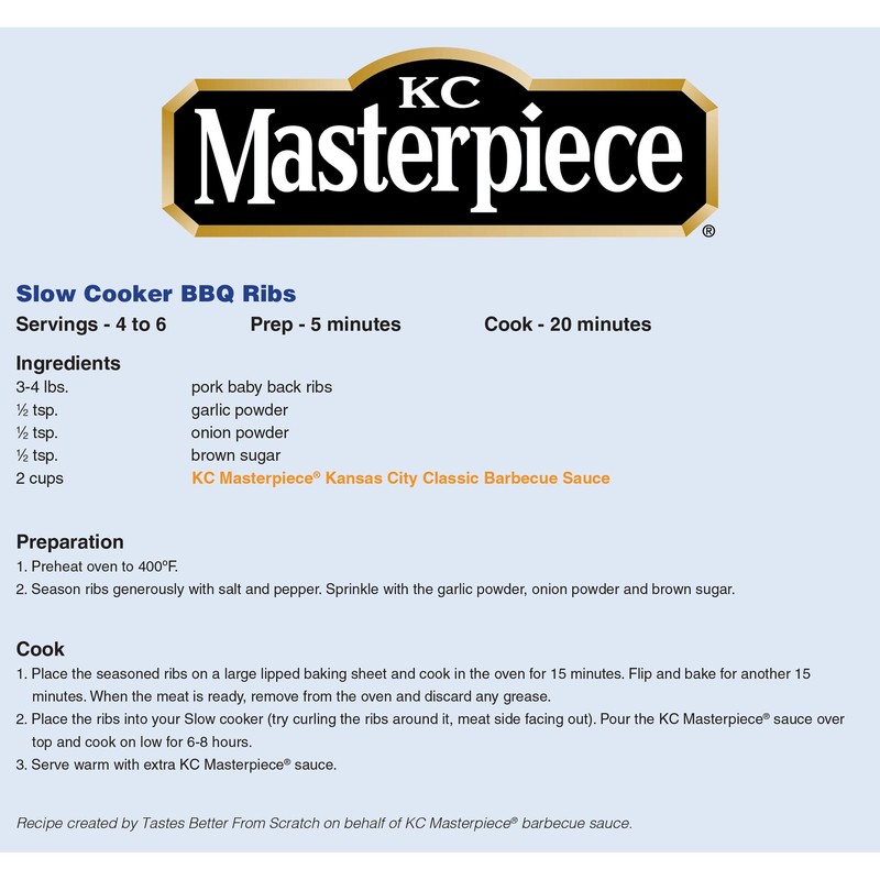KC Masterpiece Kansas City Classic Barbecue Sauce, 21 Ounce (Pack