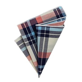 DonDon Men's Casual Checked 23 x 23 cm Cotton Check Hanky Party Office -