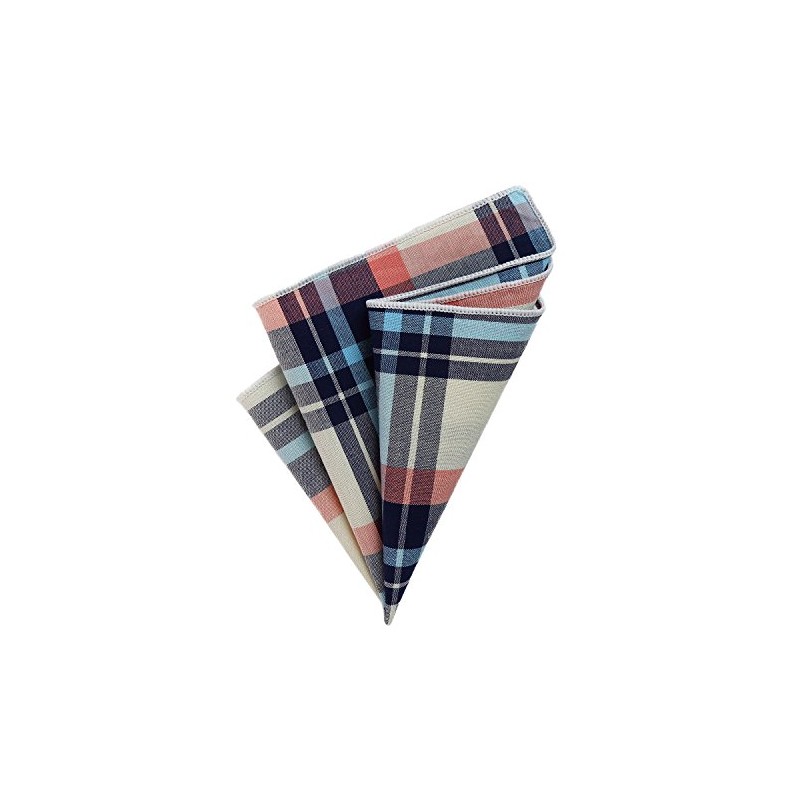 DonDon Men's Casual Checked 23 x 23 cm Cotton Check