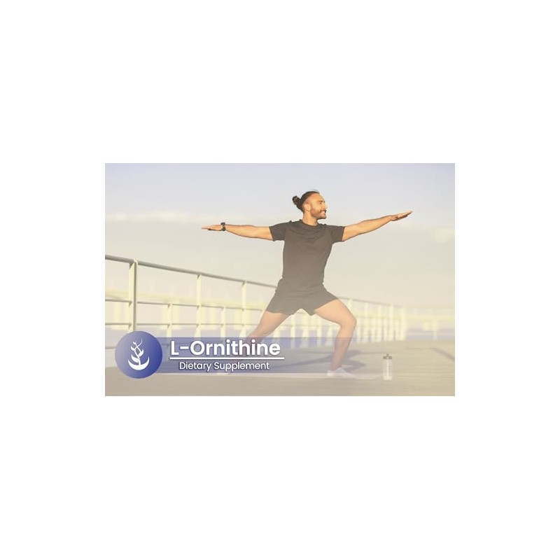 L-Ornithine HCl (100 cápsulas) Suplemento de entrenamiento, síntesis de proteínas