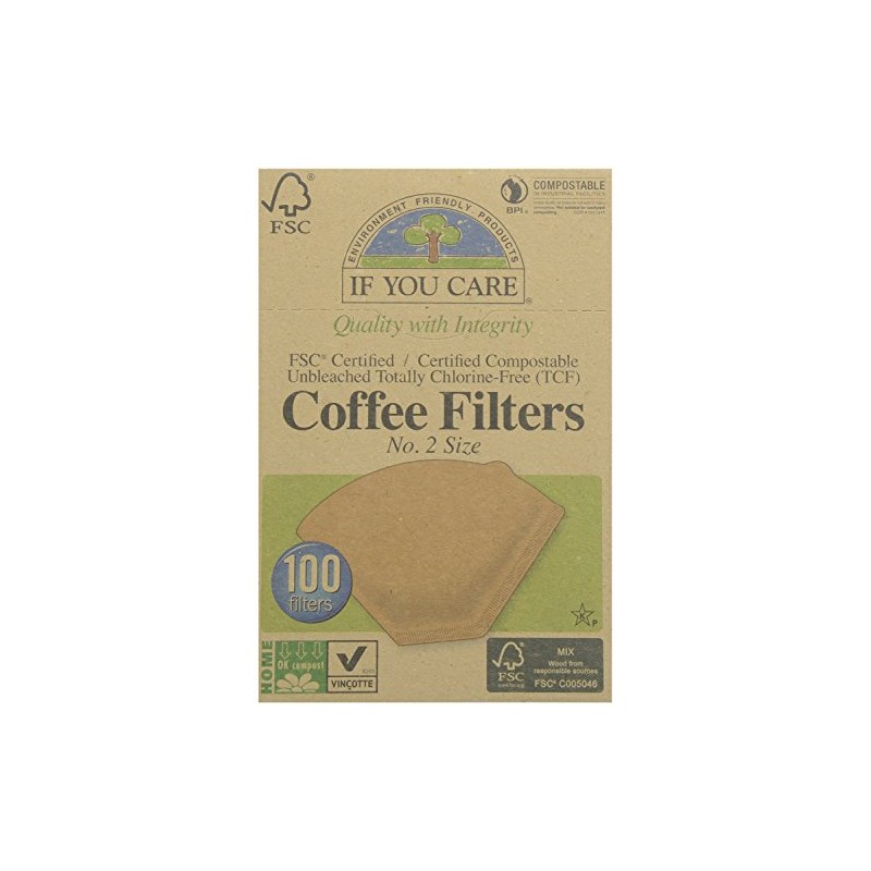 If You Care Coffee Filter #2 Cone Brown 100 Ct