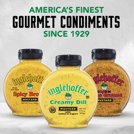 Inglehoffer Creamy Dill Gourmet Mustard, 9.75 Oz Squeeze Bottle