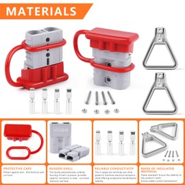 Zhushan 2 PCS 120a Battery Quick Connect/Disconnect Wire Harness Plug Connector Kit - Ideal for Cars, Trailers, Motors, and Electronics Maintenance