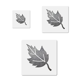 Leaf Autumn Fall With Veins, quality mylar stencil pack in 3 sizes, reusable for crafts and diy projects CCSTE-26238