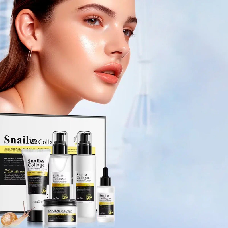 Set 5 Piezas Sadoer Con Extracto De Baba De Caracol