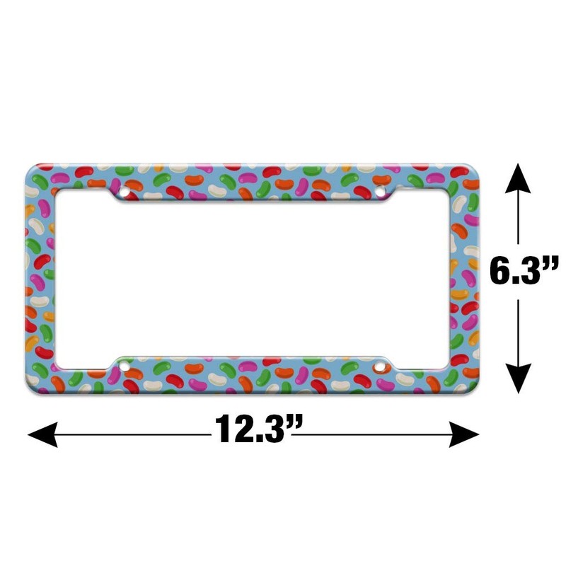 GRAPHICS & MORE Jelly Bean Candy Pattern License Plate Tag