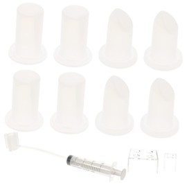 BIUDECO 11pcs DIY Lipstick Making Mold Set with 4 Bird Beak Tips 4 Heart Tips Single and Four Hole Stand and Demolding Tool for Handmade Lip Cream Crafting