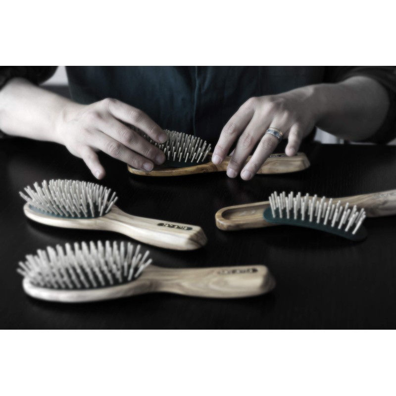 TEK TEKDUAL-OGN Dual Hair Brush (Boar Hair & Wood Pin)