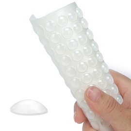 Cupboard Door Clear Adhesive Bumper Pads, 200pcs Hemispherical, 3/8” Diameter Clear Adhesive Dots for Cabinet Doors, Glass Countertops, Sound Deadening, Wall Protection, Non-Slip Clear Rubber Feet.