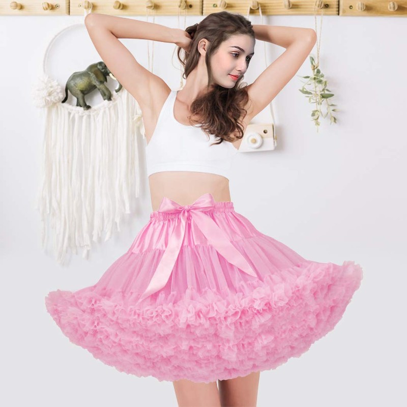 aingycy Women's Puffy Tutu Skirt Elastic Waist Tulle Tutu Skirt