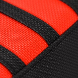 Enjoy MFG 2001-2024 SUZUKI RM 125/250 Gripper Seat Cover   BLK/ RED/ Black Ribs  LOGO #52