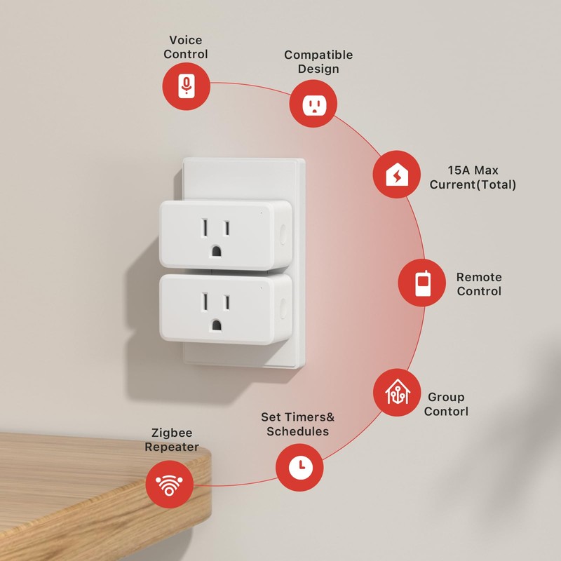 THIRDREALITY Smart Plug Gen3 4 Pack,Precise Real-time Power Meter,15A Outlet,