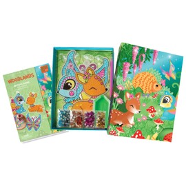 BOX CANDIY Woodland Animal Friends Sparkly Gems Sun Catcher Window Art Kit to Make, Display and Share