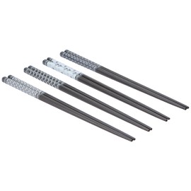 Davis & Waddell DAS0014 Chopsticks Set/4 Pairs, Bamboo/Black/White