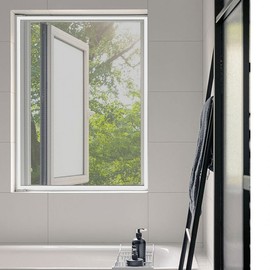 Help Green No-Drill Fine Mesh Window Screen - Easy Self-Install Mosquito Net with Velcro for Summer 150x180cm