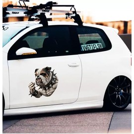 Vinyl Bulldog Car Sticker, 5.91x5.91 inch, 2-Pack, Waterproof Design for Vehicles and Laptops