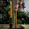 Natural Beeswax Taper Candles, DEYBBY Smokeless and Dripless Beeswax Candles,