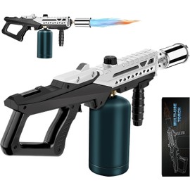 Powerful Propane Torch Gun, Flamethrower With Adjustable Flame, Blow Torch for Campfire, Fire Pit Starter, Fun Gift (Propane Tank Not Included)