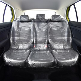 BBTO 10 Pcs Plastic Disposable Car Seat Cover for Car Clear Universal Transparent Seat Covers Protector Vehicle Anti-Dirty Dustproof Waterproof for Auto Truck Bus Accessories