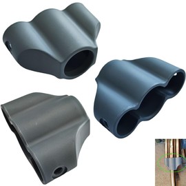 DraCra 4 Pack Underarm Crutches 3 Way Collar Replacement Mounting Bracket Fastener for Under Arm Crutch Aluminum Crutches Adjustable Height Leg Rod Assembly Parts