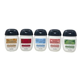 Bath and Body Work Holiday Collection Mini Moisturizing Hand Gel Gift Set Bundle - Set of 5 Assorted Mini Hand Gels