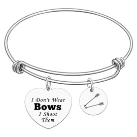 Mwphuy Gifts for Archery Lovers Bracelet Archery Gifts Archery Jewelry for Women Archer Gifts Idea Funny Hunting Gifts Archery Coach Gift Thank You Gifts for Friend Sister Birthday Graduation Gift