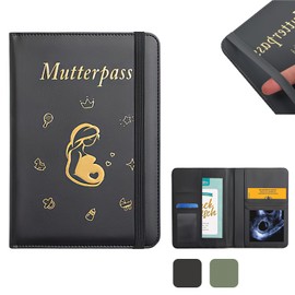 Maternity Log Protective Cover, Maternity Log Cover Made of Faux Leather, German Maternity Passport, Maternity Log Cover with 9 Compartments, as Pregnancy Announcement Gift for Pregnant Women and