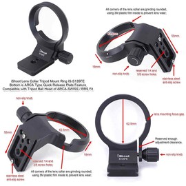 Lens Collar Tripod Mount Ring Compatible with Tamron 17-70 f/2.8 Di III-A VC RXD B070, 17-28mm f/2.8 Di III RXD A046, 70-300mm f/4.5-6.3 Di III RXD A047 (E-mount) Lens, Bracket Holder with Arca Plate