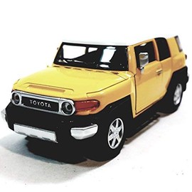 Kinsmart Canary Yellow Toyota FJ Cruiser SUV 136 Scale Diecast Car, SMALL